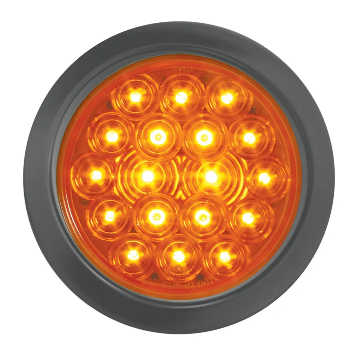 4" FLEET RED/RED 18 LED LIGHT W/ GROMMET & PIGTAIL