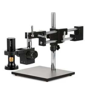 AmScope DM756 Series 8.3MP USB All-in-One Digital Microscope 0.35X-11.2X Magnification with Zoom Optics on Double-Arm Boom-Stand