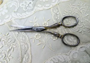 ANTIQUE Embroidery Needlework Scissors,Henckels,Elegant Design,Made In Germany,Fine Crafts,Needlework Tools,Collectible Vintage Sewing Tools