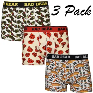 Bad Bear Kids Premium Cotton Boxer Trunks - Pack of 3