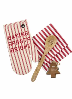 Baking Oven Mitt Towel Set by Mud Pie