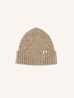 Balloch Beanie in Oat Brushed Lambswool