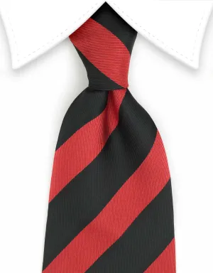 Black & Red Striped Tie