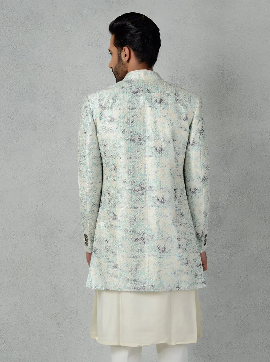 Blue & Grey Jodhpuri Suit | TULA