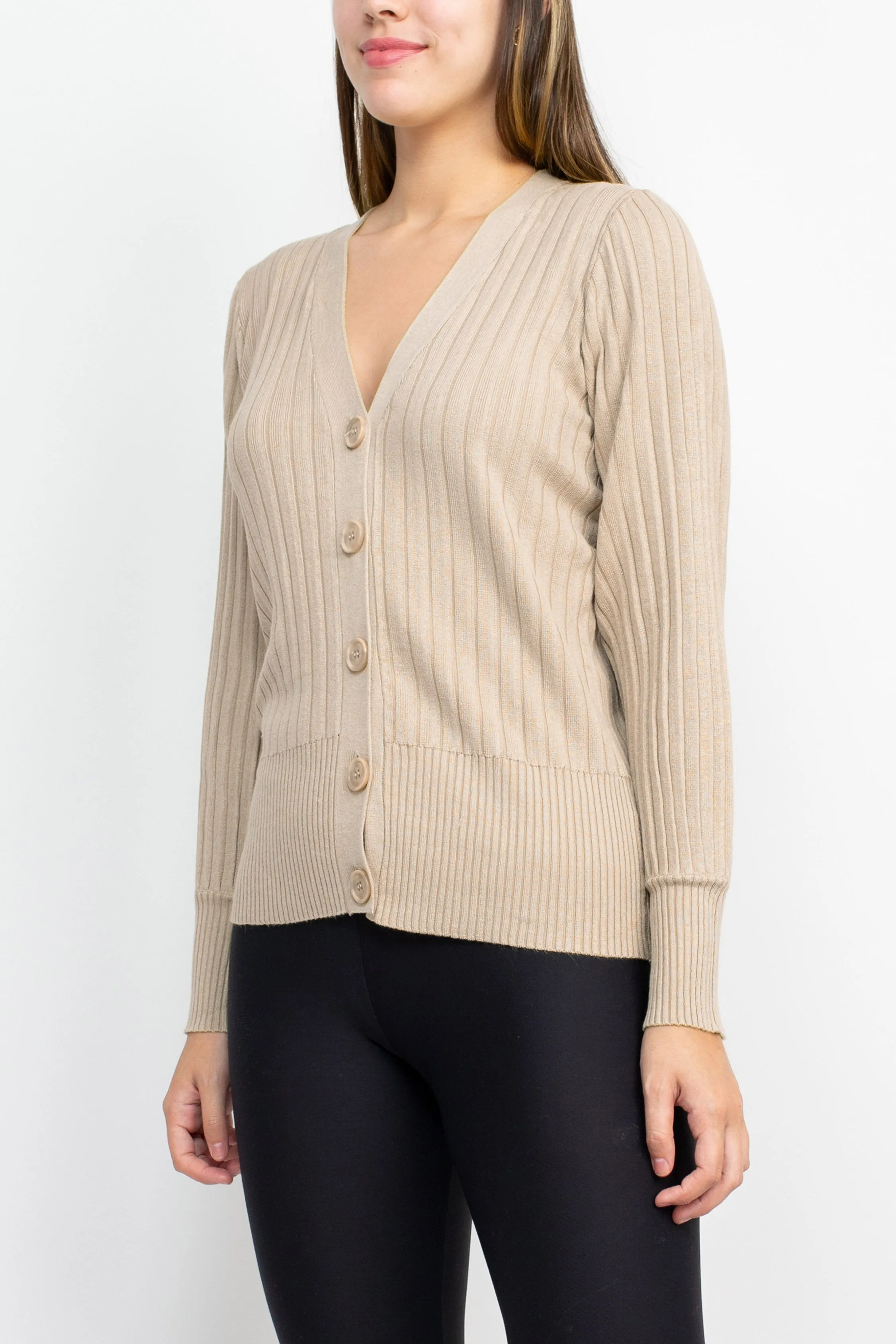 Cyrus V-Neck Button Down Long Sleeve Knit Cardigan