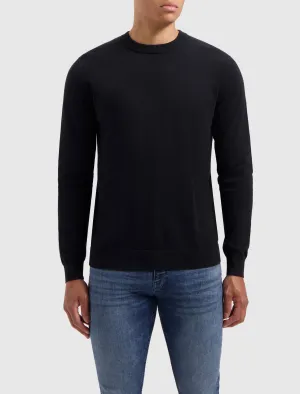 Essential Knitwear Crewneck Sweater | Black