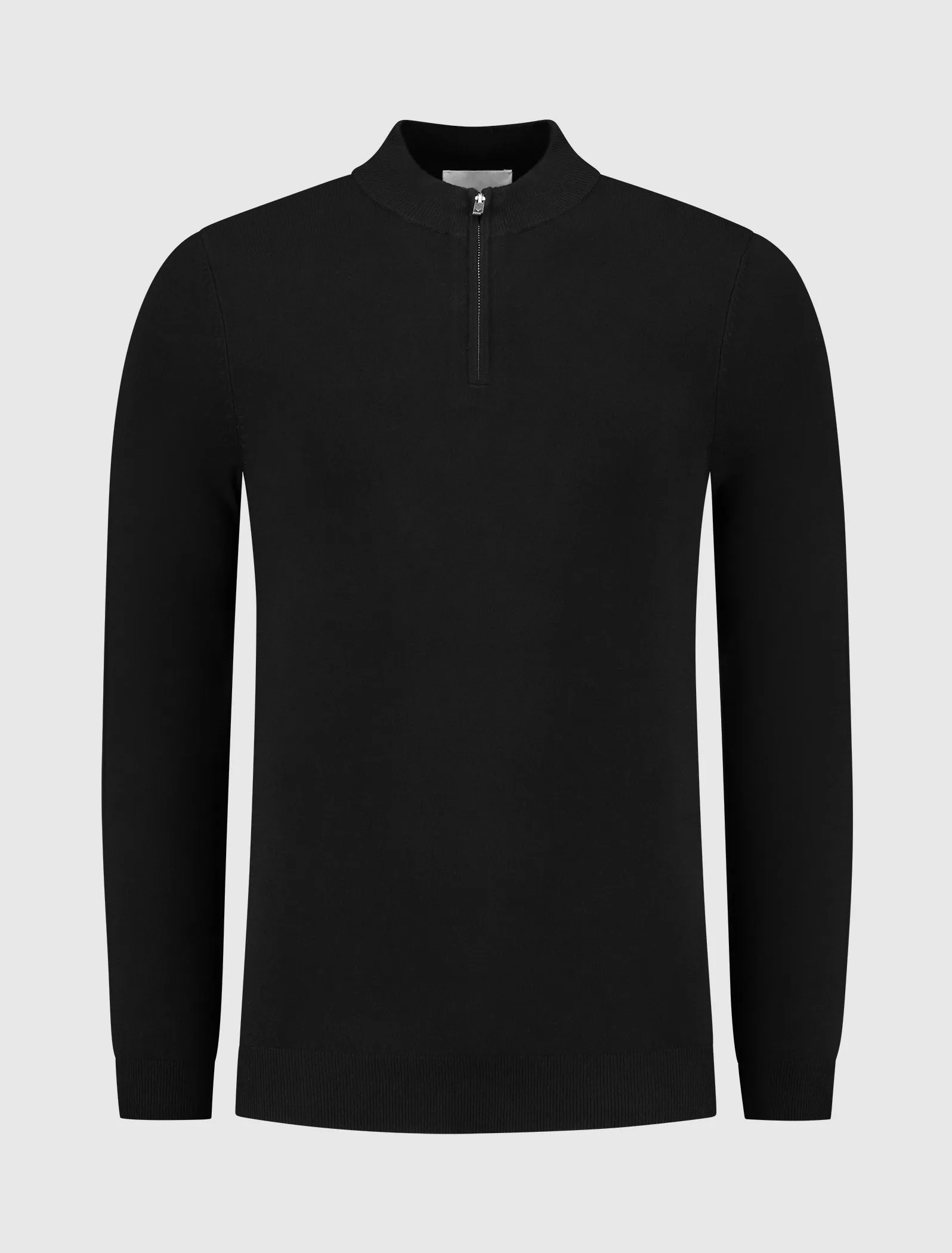 Essential Knitwear Halfzip Sweater | Black