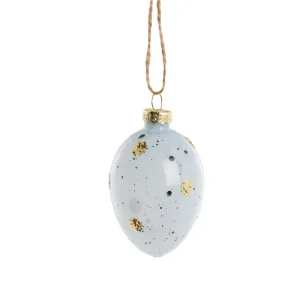 Felua Glass Egg ORNAMENT H7 cm. light blue