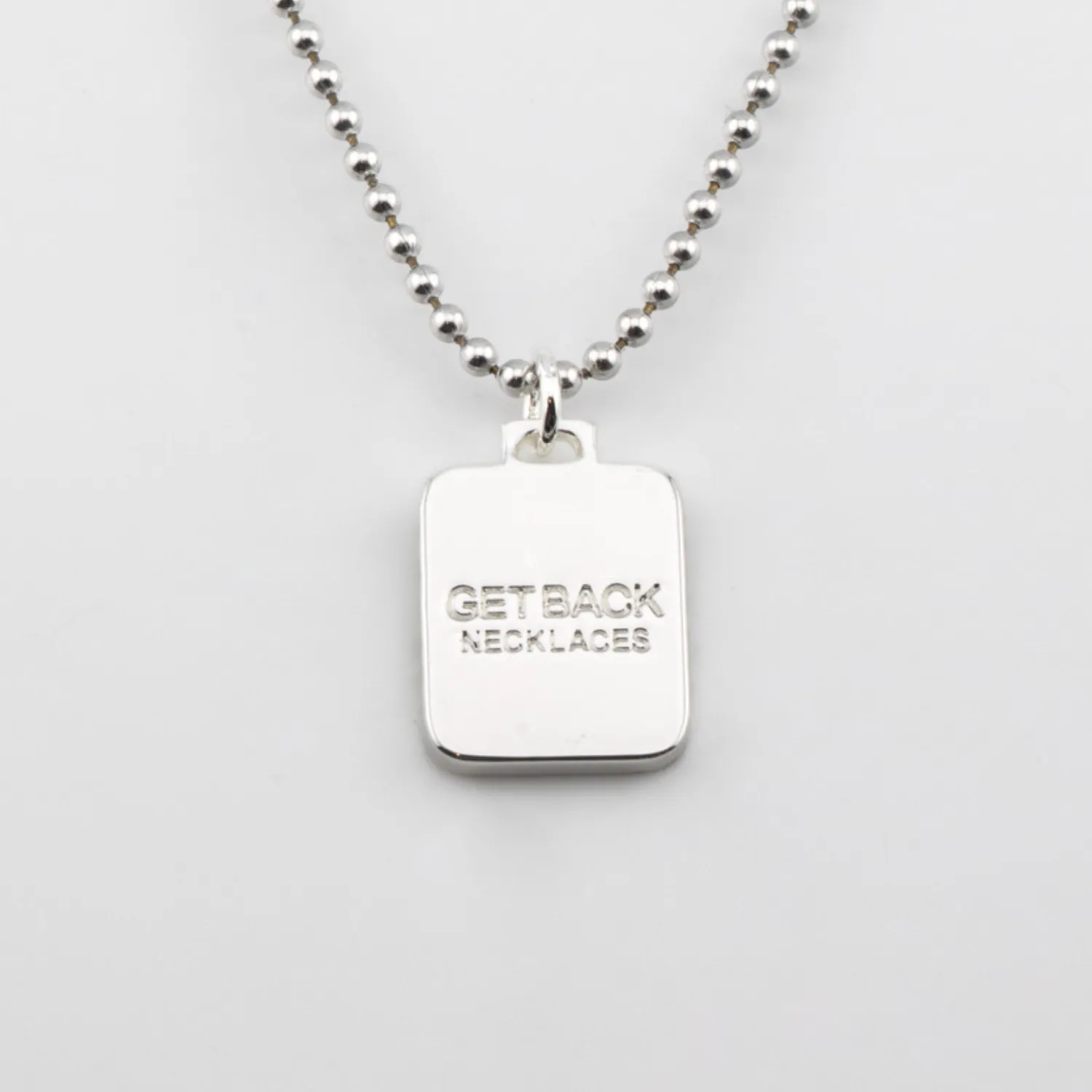 GETBACK SUPPLY RECTANGLE NECKLACE - AQUA/WHITE