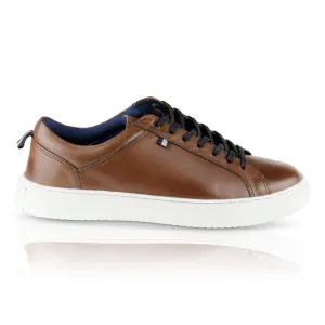 Holden Leather Cupsole Trainer - Brown