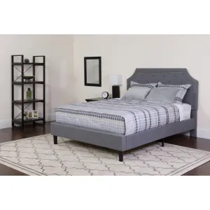 King Platform Bed Set-Gray SL-BM-12-GG