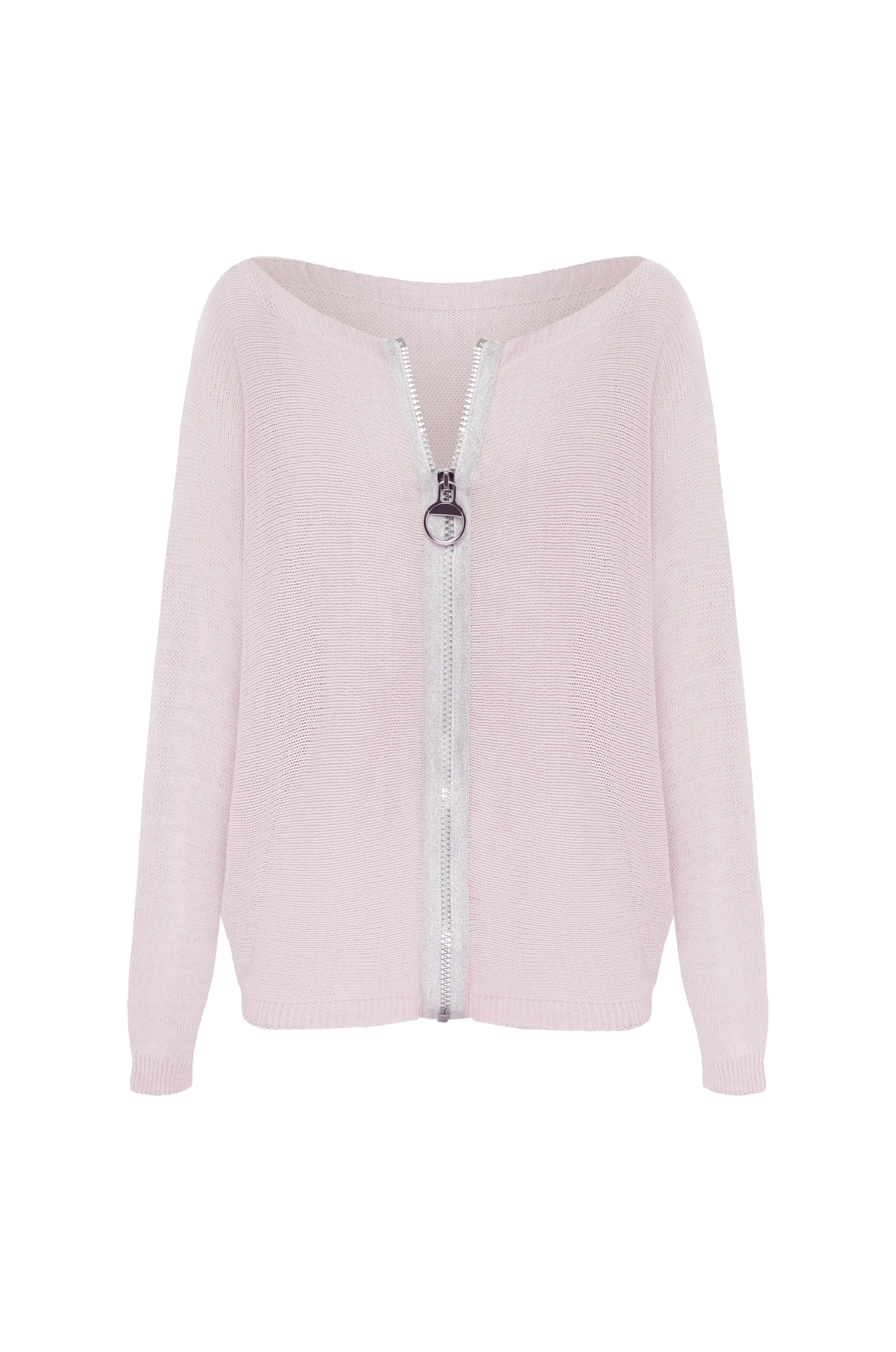 Kyle Zipped Cardigan Blush Shimmer