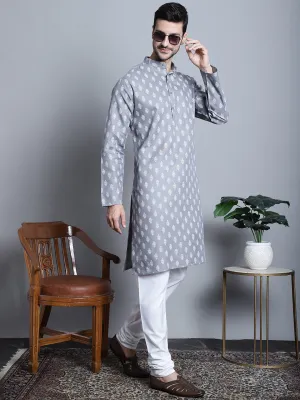 Men's Cotton Floral printed kurta Pyjama