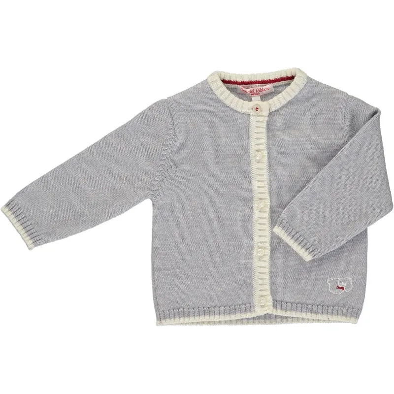 Merino Baby Cardigan & Leggings Set - Mist