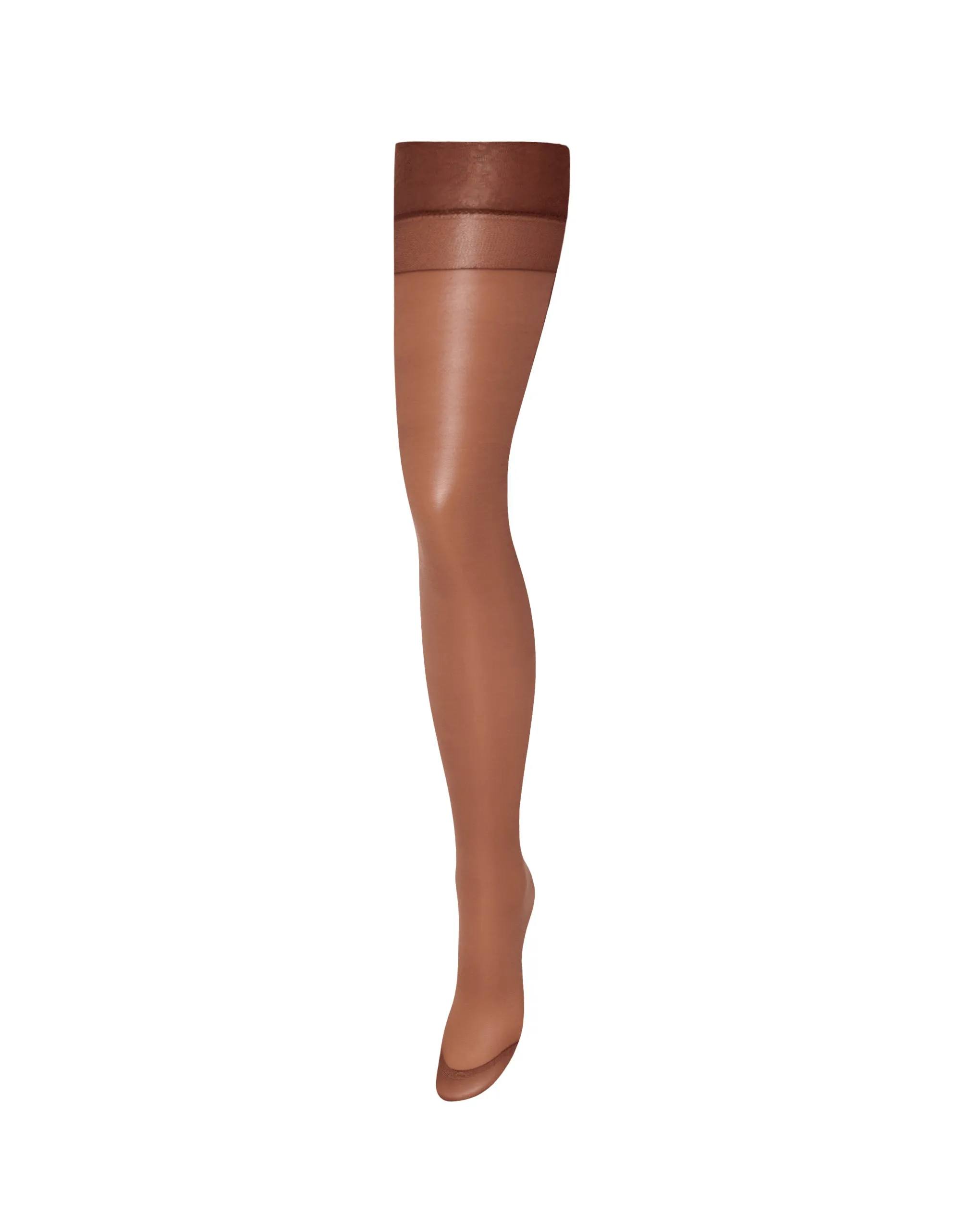 Plain Leg/Plain Top Stockings Caramel