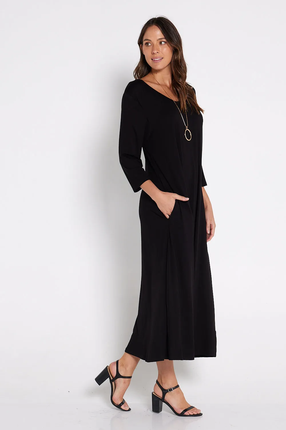 Raja Bamboo Dress - Black