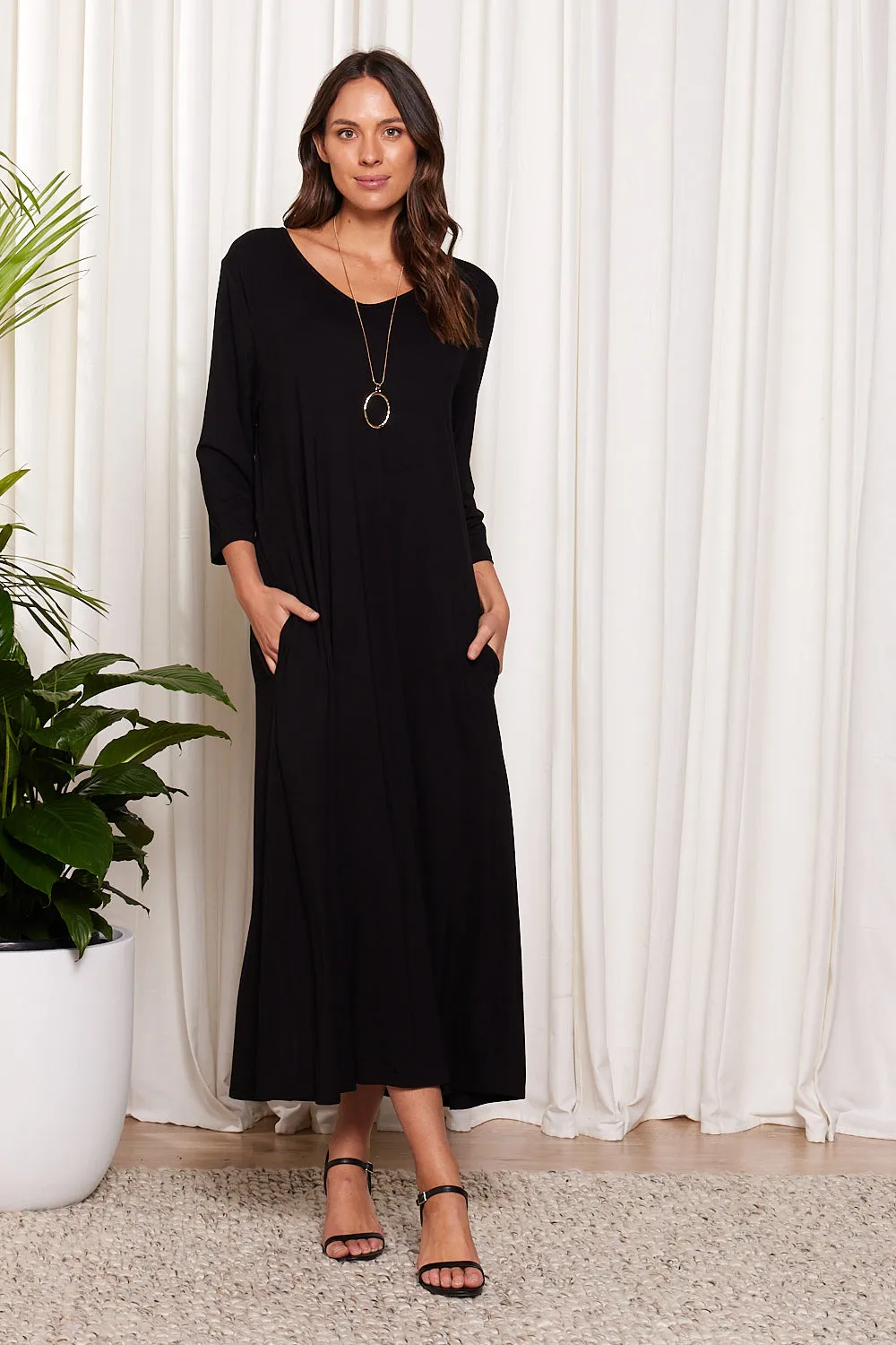 Raja Bamboo Dress - Black