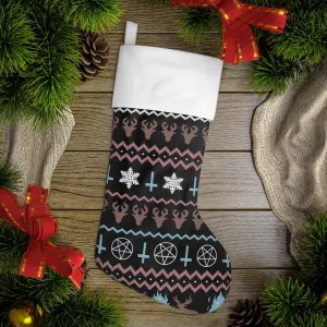 Silent Night Unholy Night Holiday Christmas Stocking