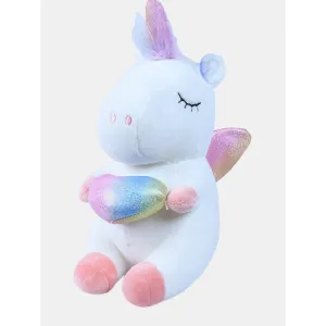 Sitting Unicorn With Heart Blue | Height - 30 cm