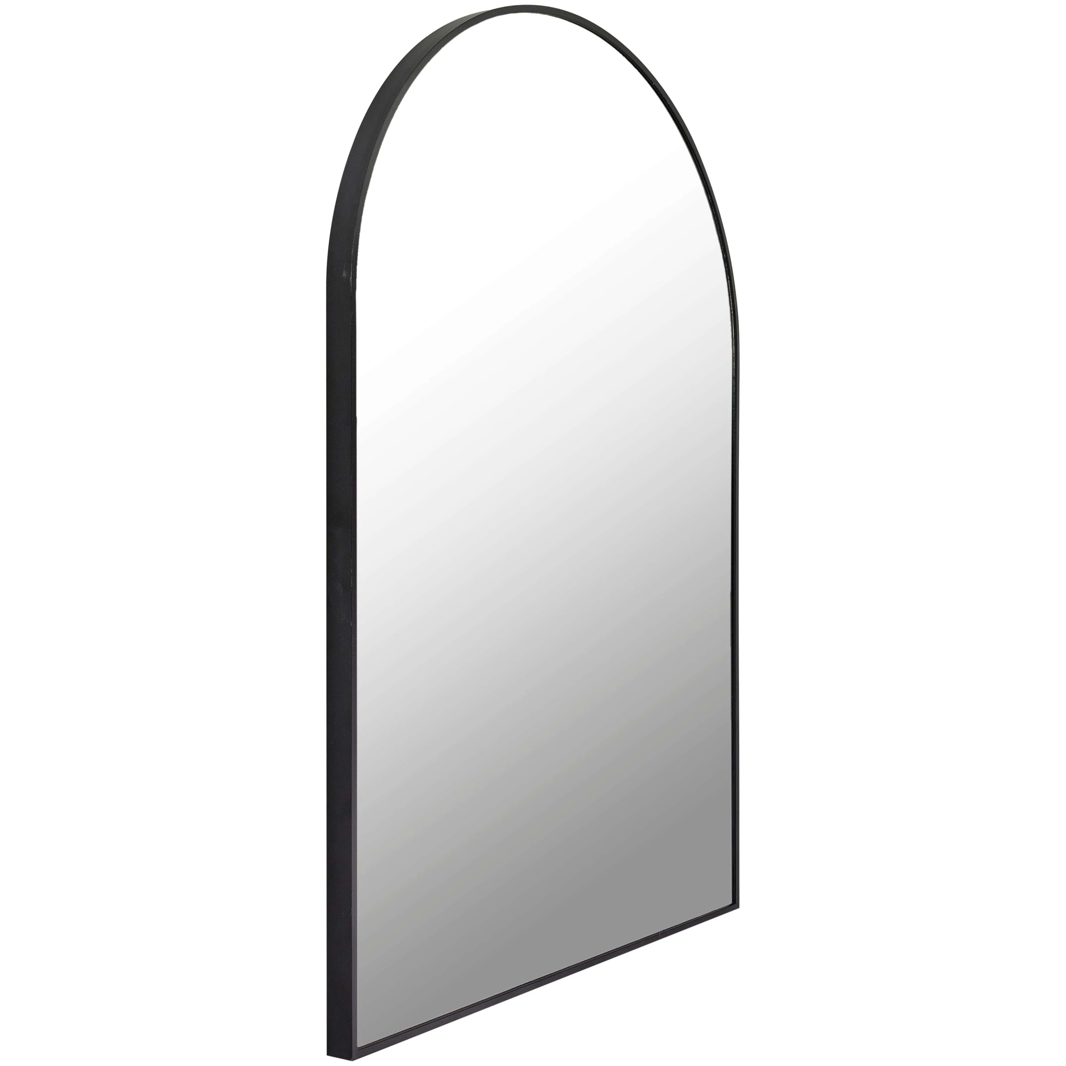 SURYA - Aranya Matte Black Aluminum Frame Arched Mirror