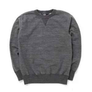 Suvin-Gold Tsuriami Loopwheel Sweatshirt in Heather Black