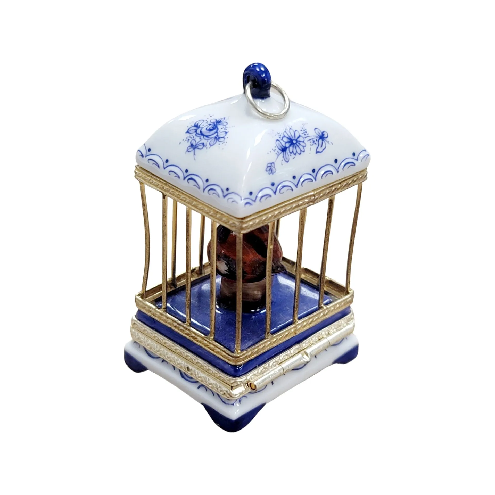 White Blue Bird Cage Love Birds