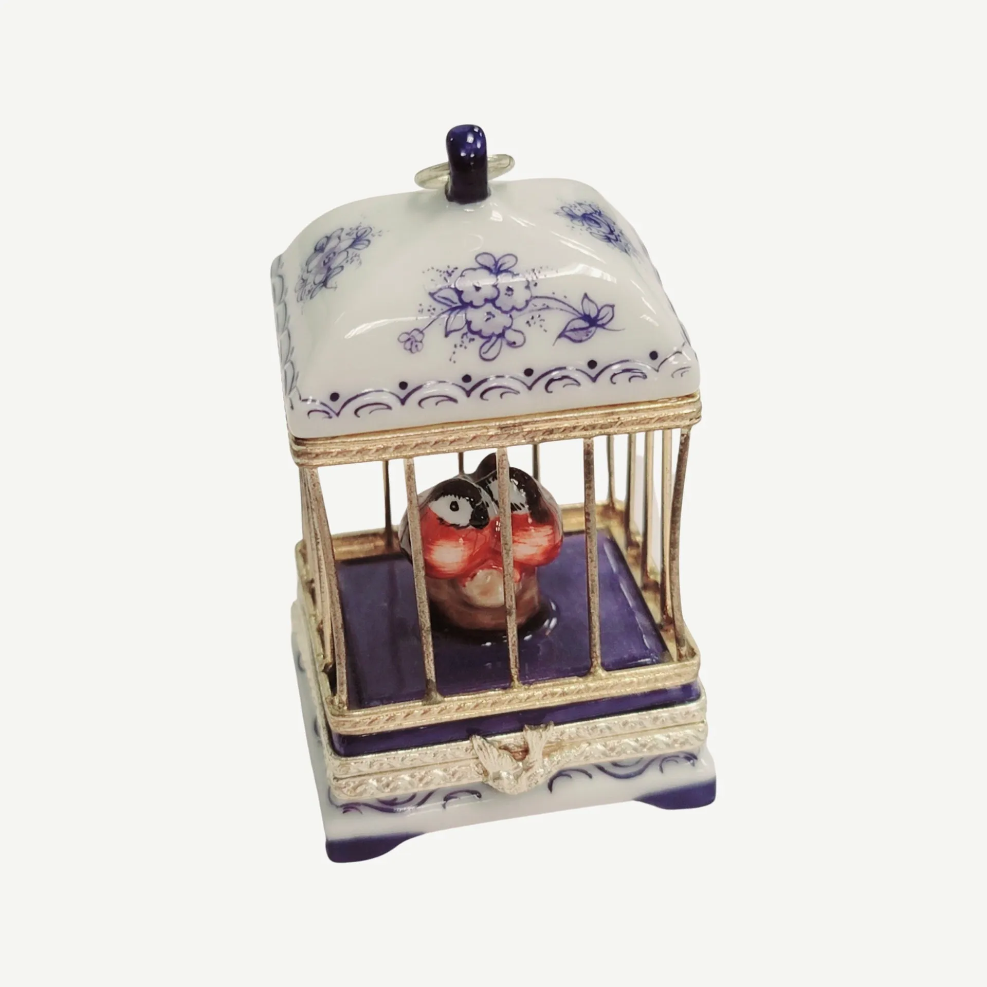 White Blue Bird Cage Love Birds