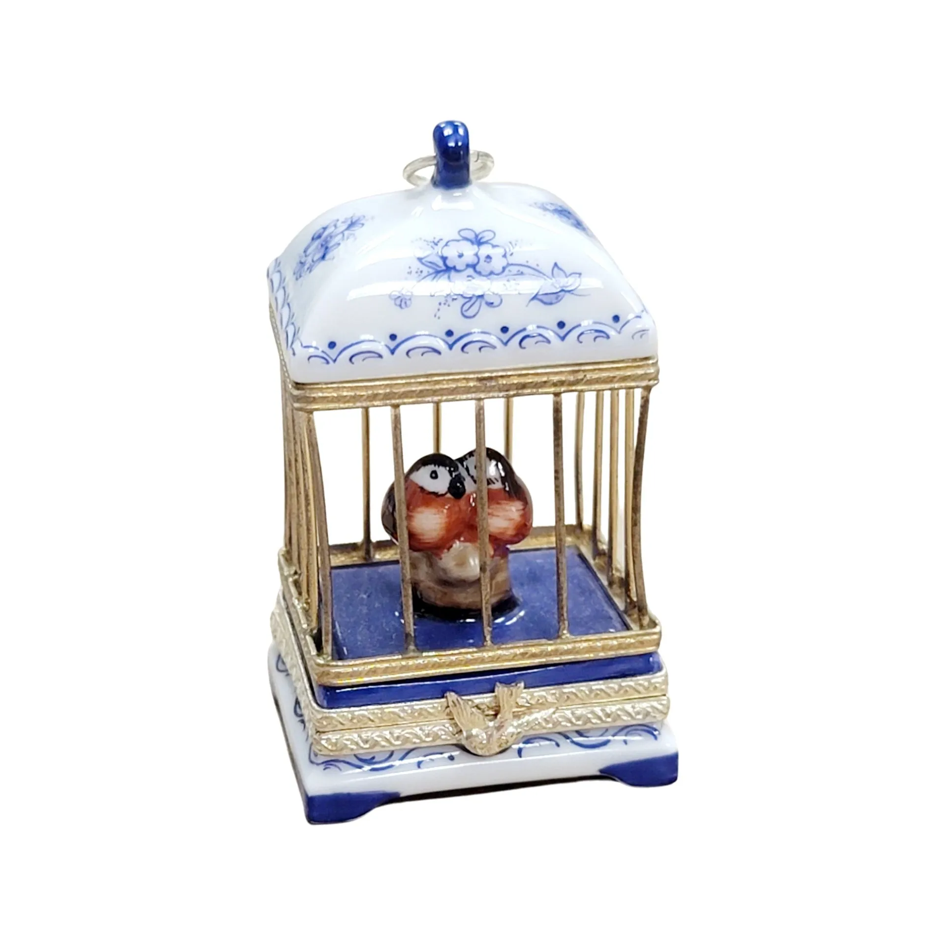 White Blue Bird Cage Love Birds