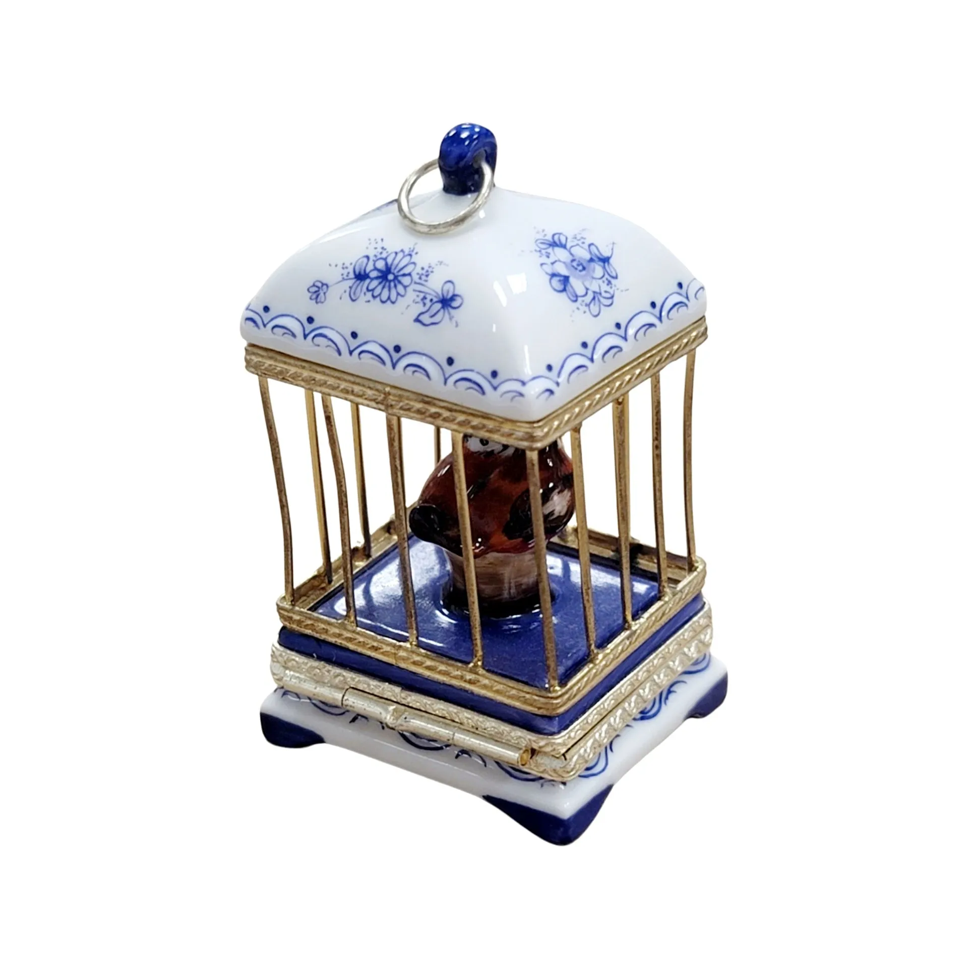 White Blue Bird Cage Love Birds